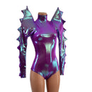 Spiked Mega Sharp Shoulder Romper - Coquetry Clothing