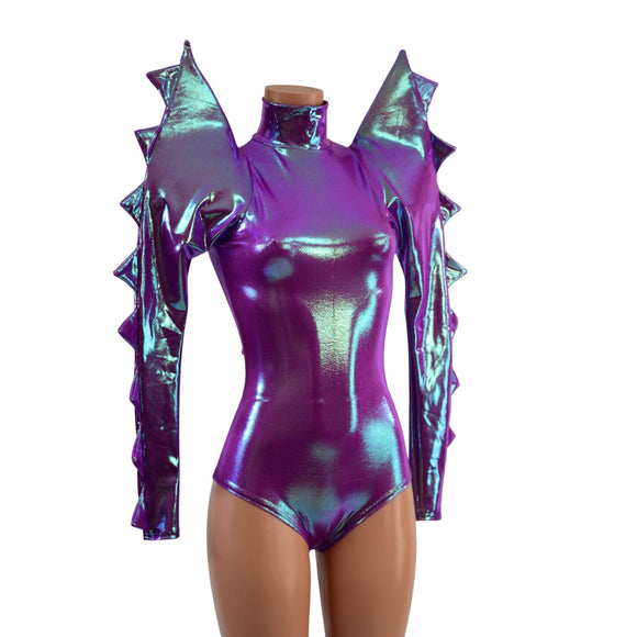 Spiked Mega Sharp Shoulder Romper - Coquetry Clothing