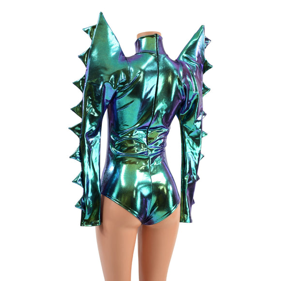 Spiked Mega Sharp Shoulder Romper - Coquetry Clothing