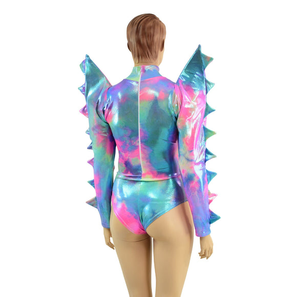 Spiked Mega Sharp Shoulder Romper - Coquetry Clothing