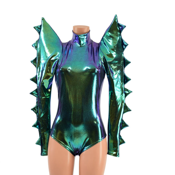 Spiked Mega Sharp Shoulder Romper - Coquetry Clothing