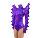 Spiked Mega Sharp Shoulder Romper - Coquetry Clothing