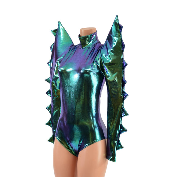 Spiked Mega Sharp Shoulder Romper - Coquetry Clothing