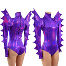 Spiked Mega Sharp Shoulder Romper - Coquetry Clothing