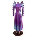 Spiked Mega Sharp Shoulder Romper and Breakaway Skirt Faux Gown Set - Coquetry Clothing