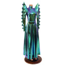 Spiked Mega Sharp Shoulder Romper and Breakaway Skirt Faux Gown Set - Coquetry Clothing