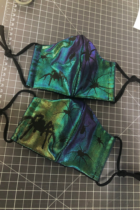 Spooky Spiders Face Mask - Coquetry Clothing