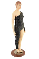Star Noir Asymmetrical One Leg One Sleeve Catsuit - Coquetry Clothing