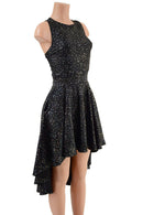 Star Noir Hi Lo Skater Dress with Crew Neckline and Racer Back - Coquetry Clothing