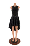 Star Noir Hi Lo Skater Dress with Crew Neckline and Racer Back - Coquetry Clothing