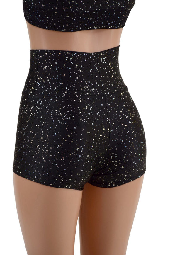 Star Noir High Waist Shorts - Coquetry Clothing