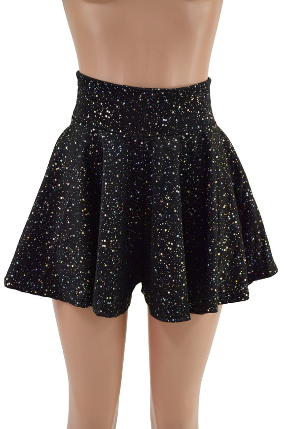 Star Noir Holographic Spandex Fabric - Coquetry Clothing