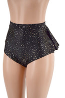 Star Noir Ruffle Rump Siren Shorts - Coquetry Clothing