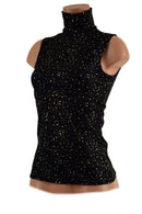 Star Noir Sleeveless Turtleneck Full Length Top - Coquetry Clothing