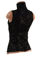 Star Noir Sleeveless Turtleneck Full Length Top - Coquetry Clothing