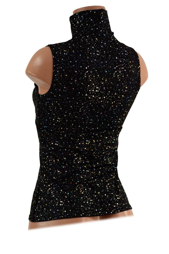 Star Noir Sleeveless Turtleneck Full Length Top - Coquetry Clothing