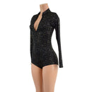 Star Noir Stella Romper with Long Sleeves & Boy Cut Leg - Coquetry Clothing