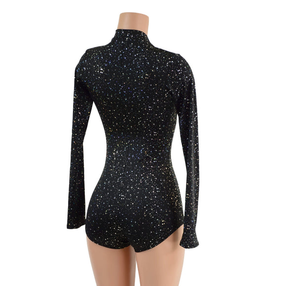 Star Noir Stella Romper with Long Sleeves & Boy Cut Leg - Coquetry Clothing