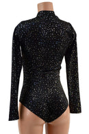 Star Noir Stella Romper with Long Sleeves & Siren Cut Leg - Coquetry Clothing
