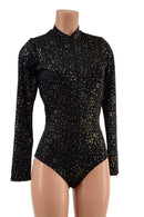Star Noir Stella Romper with Long Sleeves & Siren Cut Leg - Coquetry Clothing