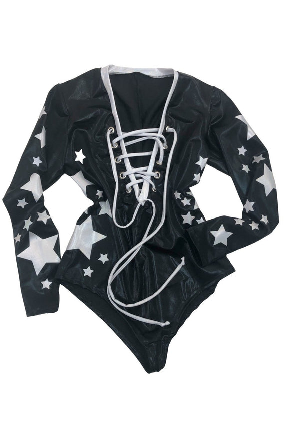Star Spangled Lace Up Romper - Coquetry Clothing