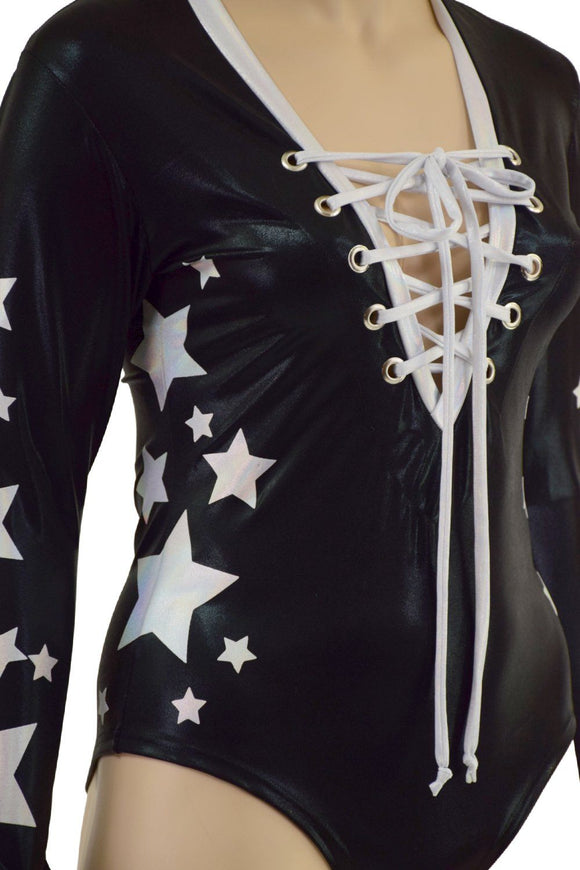 Star Spangled Lace Up Romper - Coquetry Clothing