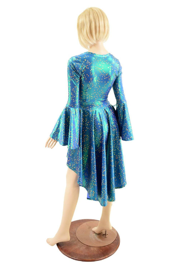 Stardust Holographic Hi Lo Skater Dress - Coquetry Clothing