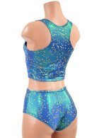 Stardust Racerback Crop Top & Midrise Siren Shorts Set - Coquetry Clothing