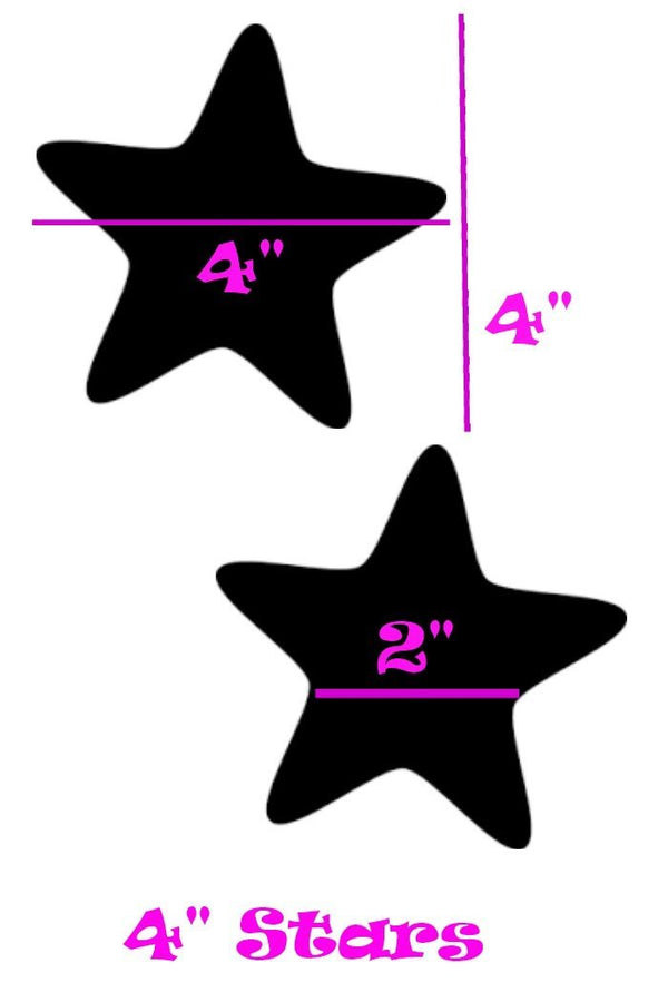 Pink Sparkly UV GLOW Star Pasties - 3
