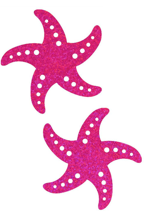 Pink Sparkly Jewel Starfish Pasties - Coquetry Clothing