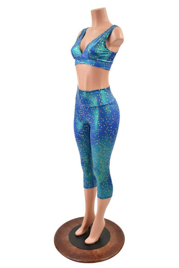 Starlette Bralette and High Waist Capri Leggings Set - 5