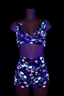 Starlette Bralette & High Waist Shorts Set - Coquetry Clothing