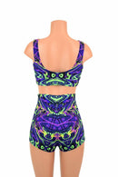 Starlette Bralette & High Waist Shorts Set - Coquetry Clothing