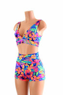 Starlette Bralette & High Waist Shorts Set - Coquetry Clothing