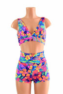 Starlette Bralette & High Waist Shorts Set - Coquetry Clothing