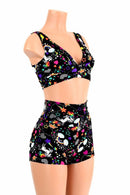 Starlette Bralette & High Waist Shorts Set - Coquetry Clothing