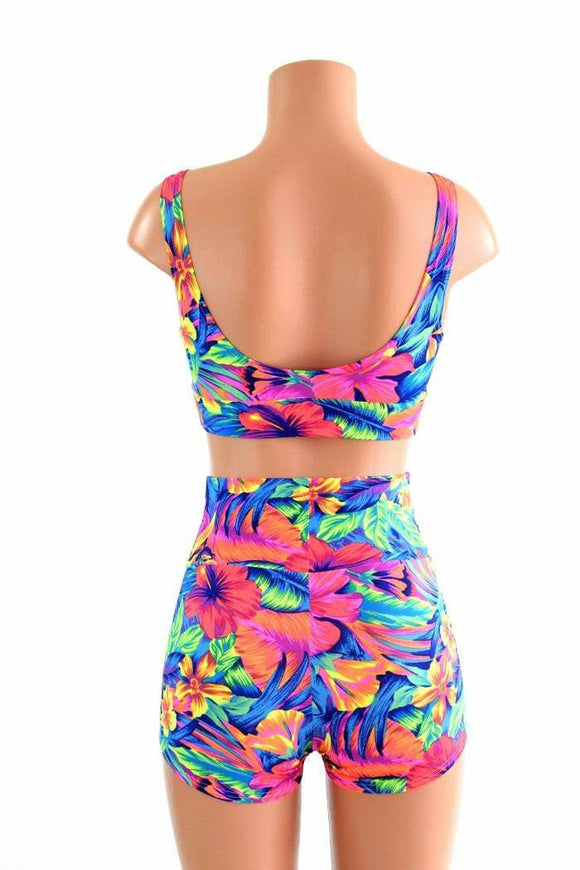 Starlette Bralette & High Waist Shorts Set - Coquetry Clothing