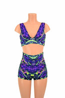Starlette Bralette & High Waist Shorts Set - Coquetry Clothing
