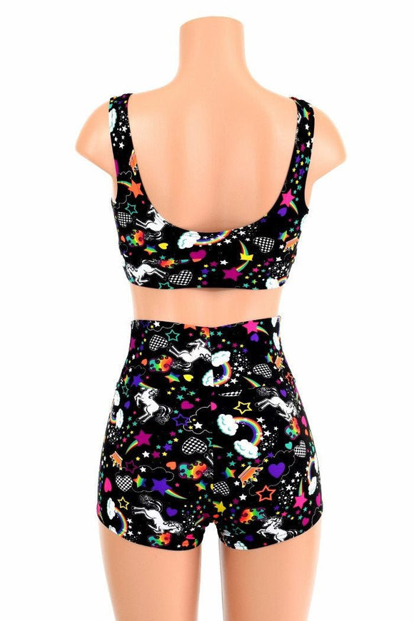 Starlette Bralette & High Waist Shorts Set - Coquetry Clothing