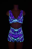 Starlette Bralette & High Waist Shorts Set - Coquetry Clothing