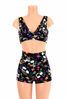 Starlette Bralette & High Waist Shorts Set - Coquetry Clothing