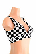 Starlette Bralette in Black & White Checkered - 2