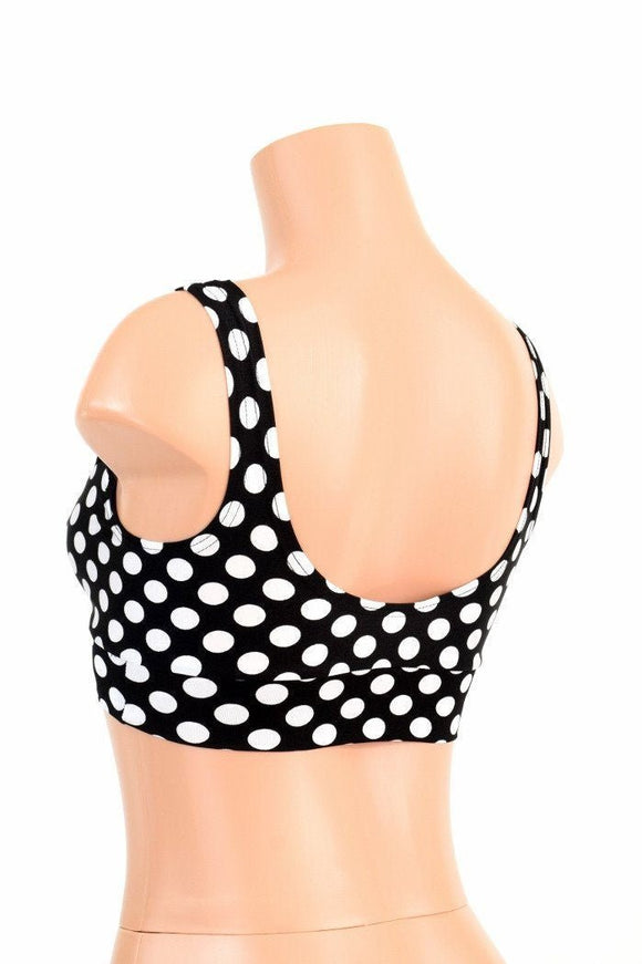 Starlette Bralette in Black & White Polka Dot - Coquetry Clothing