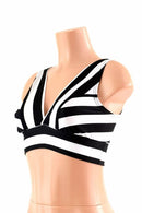 Starlette Bralette in Black & White Stripe - Coquetry Clothing