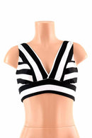 Starlette Bralette in Black & White Stripe - Coquetry Clothing