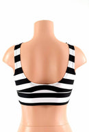 Starlette Bralette in Black & White Stripe - Coquetry Clothing