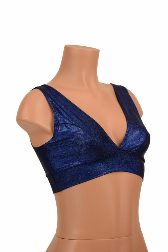 Starlette Bralette in Blue Sparkly Jewel - Coquetry Clothing