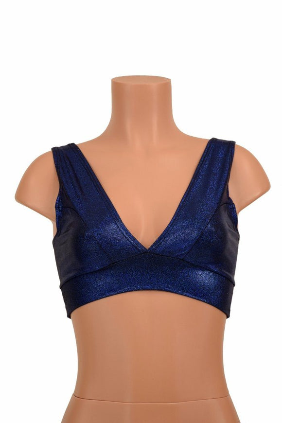 Starlette Bralette in Blue Sparkly Jewel - Coquetry Clothing