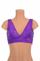 Starlette Bralette in Grape Holographic - Coquetry Clothing