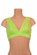 Starlette Bralette in Lime Holographic - Coquetry Clothing